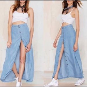 Lovestitch Denim Maxi Skirt size medium
